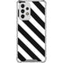 Black and White Geometric Stripes Galaxy A33 5G Clear Case