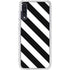 Black and White Geometric Stripes Galaxy A50 Clear Case