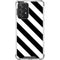 Black and White Geometric Stripes Galaxy A52 5G Clear Case
