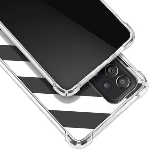 Black and White Geometric Stripes Galaxy A52 5G Clear Case