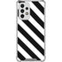 Black and White Geometric Stripes Galaxy A53 5G Clear Case