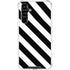 Black and White Geometric Stripes Galaxy A54 5G Clear Case