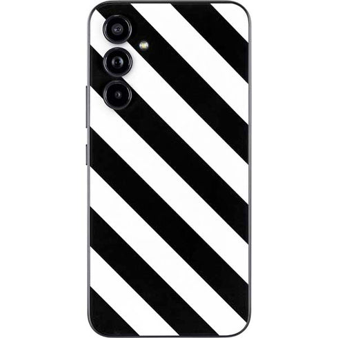 Black and White Geometric Stripes Galaxy A54 5G Skin