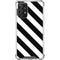 Black and White Geometric Stripes Galaxy A72 5G Clear Case