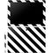 Black and White Geometric Stripes Galaxy Book 12in Skin