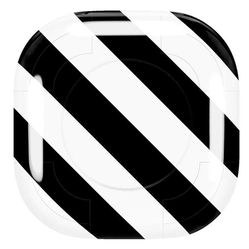 Black and White Geometric Stripes Galaxy Buds Live Skin