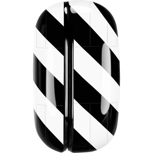 Black and White Geometric Stripes Galaxy Buds Live Skin