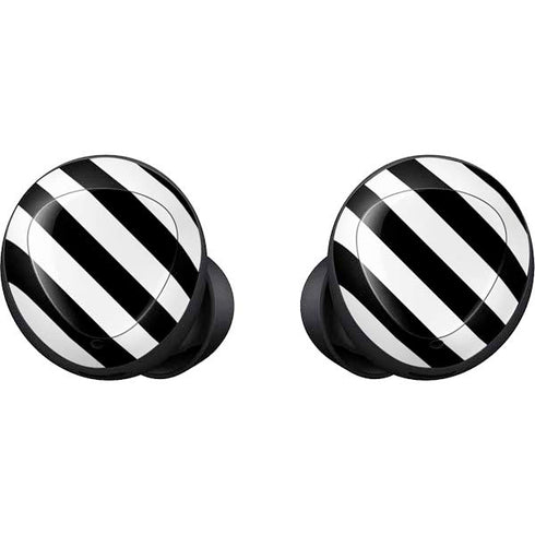 Black and White Geometric Stripes Galaxy Buds Skin