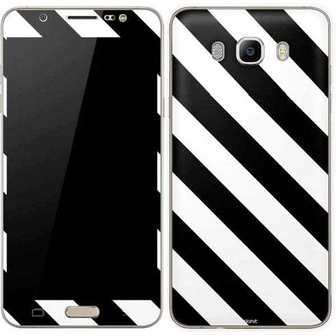 Black and White Geometric Stripes Galaxy J7 Skin