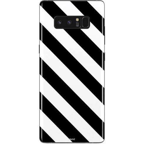 Black and White Geometric Stripes Galaxy Note 8 Skin
