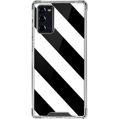 Black and White Geometric Stripes Galaxy Note20 5G Clear Case
