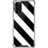Black and White Geometric Stripes Galaxy Note20 5G Clear Case