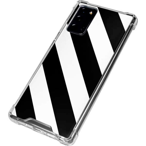 Black and White Geometric Stripes Galaxy Note20 5G Clear Case