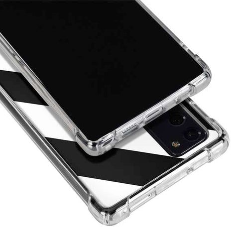 Black and White Geometric Stripes Galaxy Note20 5G Clear Case