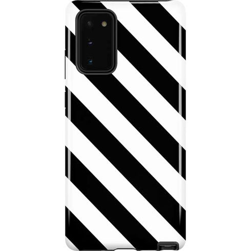 Black and White Geometric Stripes Galaxy Note20 5G Pro Case