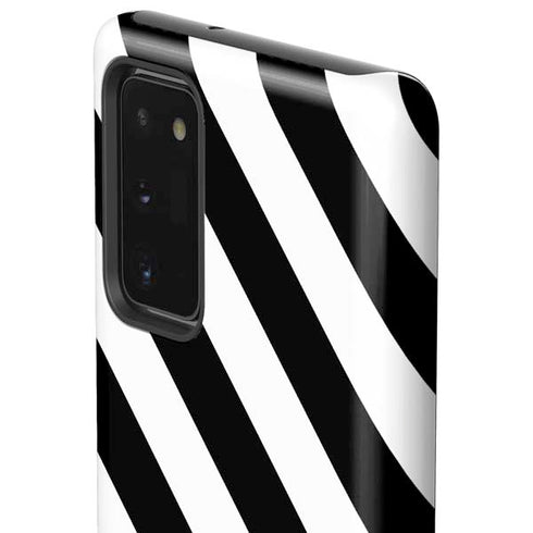 Black and White Geometric Stripes Galaxy Note20 5G Pro Case