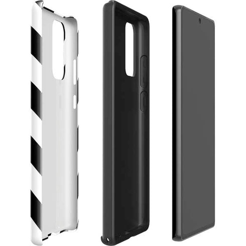 Black and White Geometric Stripes Galaxy Note20 5G Pro Case