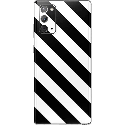 Black and White Geometric Stripes Galaxy Note20 5G Skin