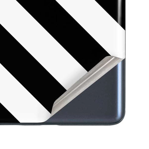 Black and White Geometric Stripes Galaxy S20 Fan Edition Skin