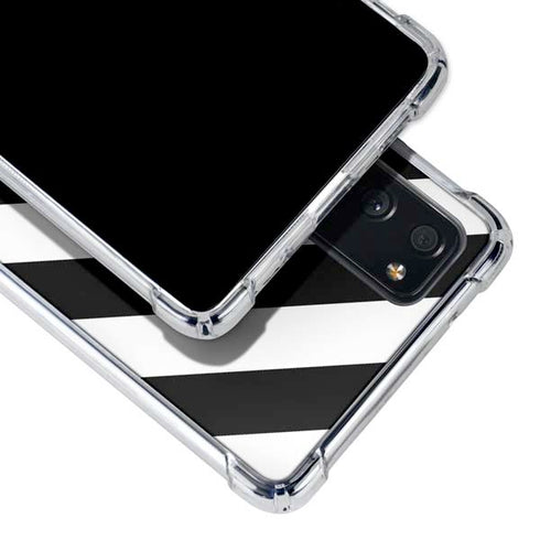 Black and White Geometric Stripes Galaxy S20 FE Clear Case
