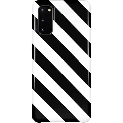 Black and White Geometric Stripes Galaxy S20 Lite Case