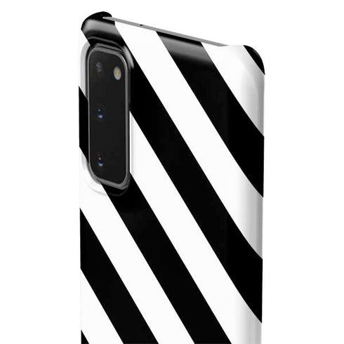 Black and White Geometric Stripes Galaxy S20 Lite Case
