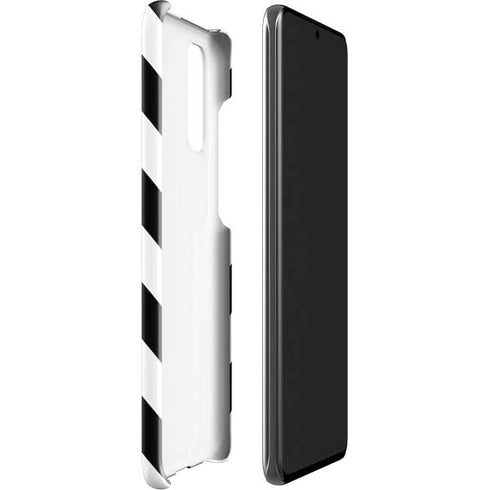 Black and White Geometric Stripes Galaxy S20 Lite Case