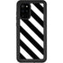 Black and White Geometric Stripes Galaxy S20 Plus Waterproof Case