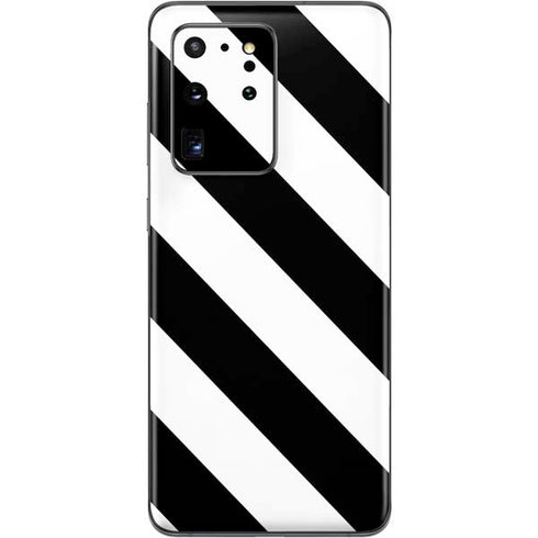 Black and White Geometric Stripes Galaxy S20 Ultra 5G Skin