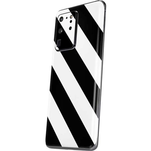 Black and White Geometric Stripes Galaxy S20 Ultra 5G Skin