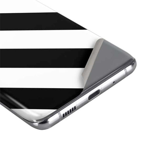 Black and White Geometric Stripes Galaxy S20 Ultra 5G Skin