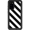 Black and White Geometric Stripes Galaxy S20 Waterproof Case