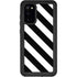 Black and White Geometric Stripes Galaxy S20 Waterproof Case
