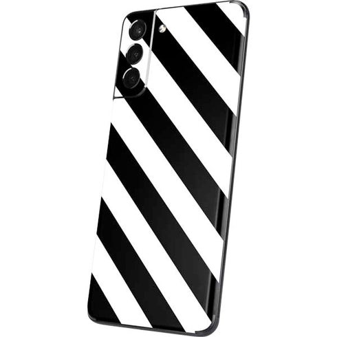 Black and White Geometric Stripes Galaxy S21 5G Skin