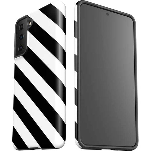 Black and White Geometric Stripes Galaxy S21 Plus 5G Pro Case