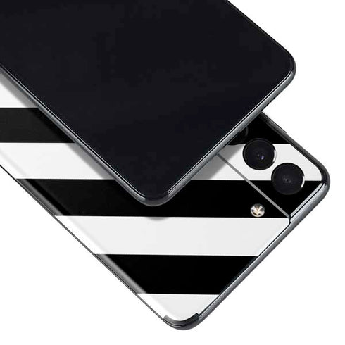 Black and White Geometric Stripes Galaxy S21 Plus 5G Skin