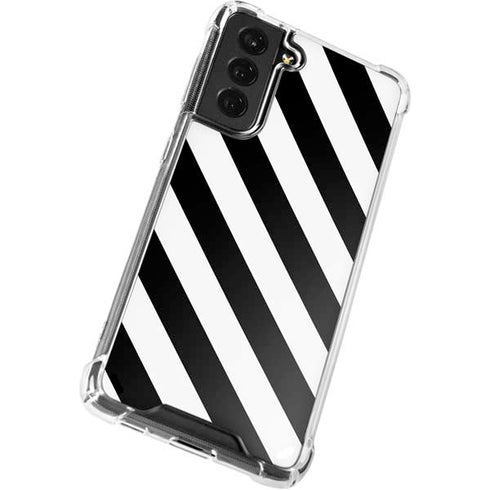 Black and White Geometric Stripes Galaxy S22 Clear Case
