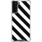 Black and White Geometric Stripes Galaxy S22 Plus Clear Case