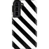 Black and White Geometric Stripes Galaxy S22 Pro Case