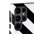 Black and White Geometric Stripes Galaxy S22 Ultra Pro Case