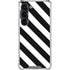 Black and White Geometric Stripes Galaxy S23 Clear Case