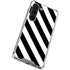Black and White Geometric Stripes Galaxy S23 Clear Case