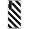 Black and White Geometric Stripes Galaxy S23 Plus Clear Case