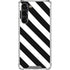 Black and White Geometric Stripes Galaxy S23 Plus Clear Case
