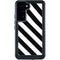 Black and White Geometric Stripes Galaxy S23 Plus Waterproof Case