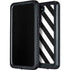 Black and White Geometric Stripes Galaxy S23 Plus Waterproof Case