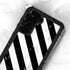 Black and White Geometric Stripes Galaxy S23 Plus Waterproof Case