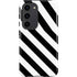 Black and White Geometric Stripes Galaxy S23 Pro Case
