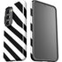 Black and White Geometric Stripes Galaxy S23 Pro Case