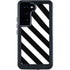 Black and White Geometric Stripes Galaxy S23 Waterproof Case